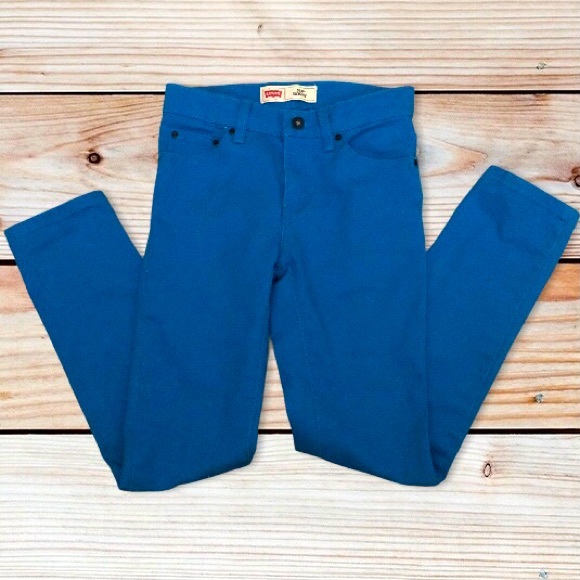 LEVIS 510 Skinny Turquoise Jeans-Size 12 Regular - Picture 2 of 7